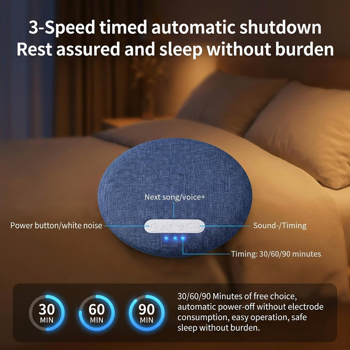 Generic Sleeping,2026 Bluetooth Pillow Speaker for Upgraded Ultra -Thin Wireless Under Pillow Speaker with Stereo Bass