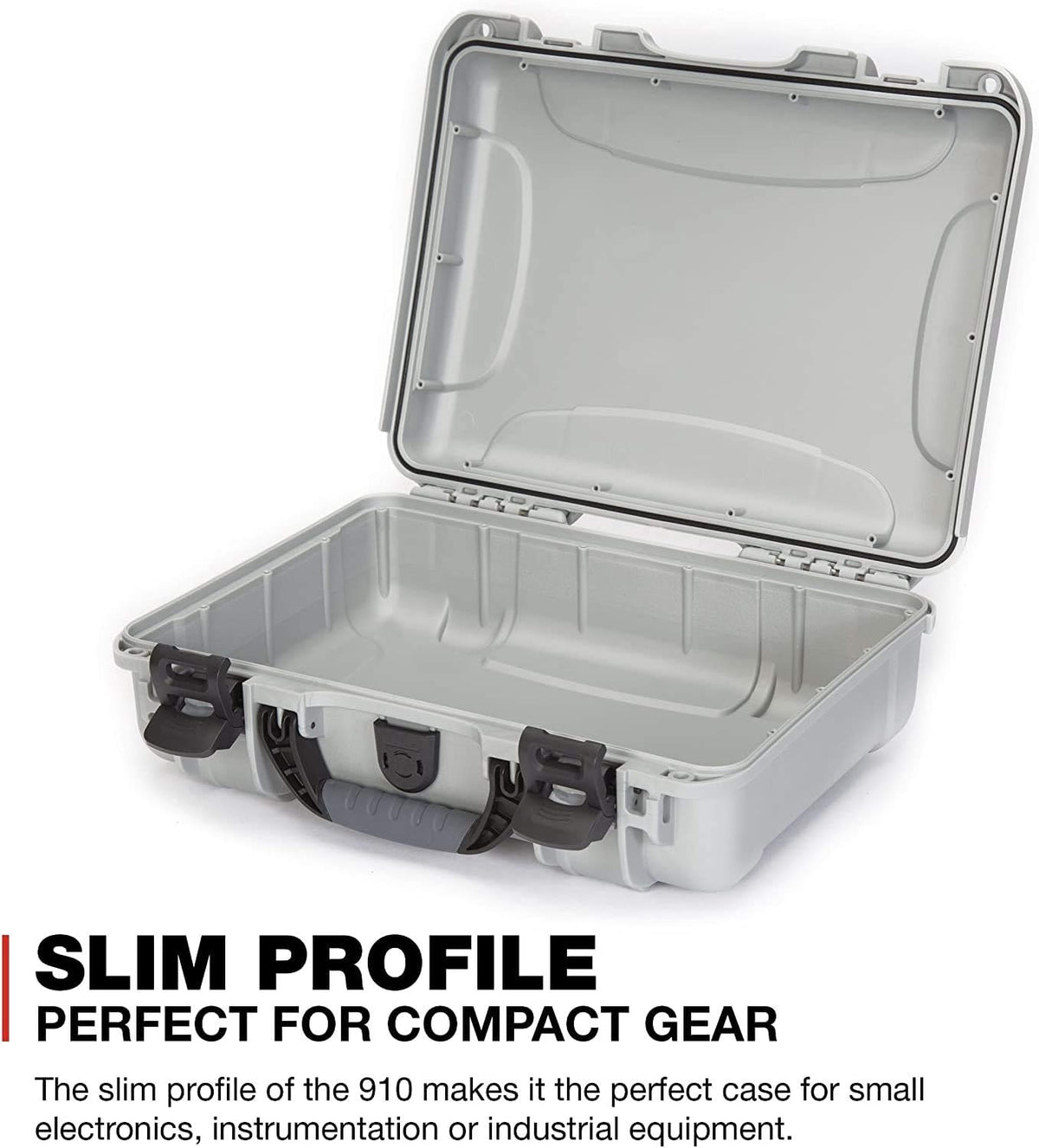 Nanuk 910 Waterproof Hard Case with Foam Insert - Silver