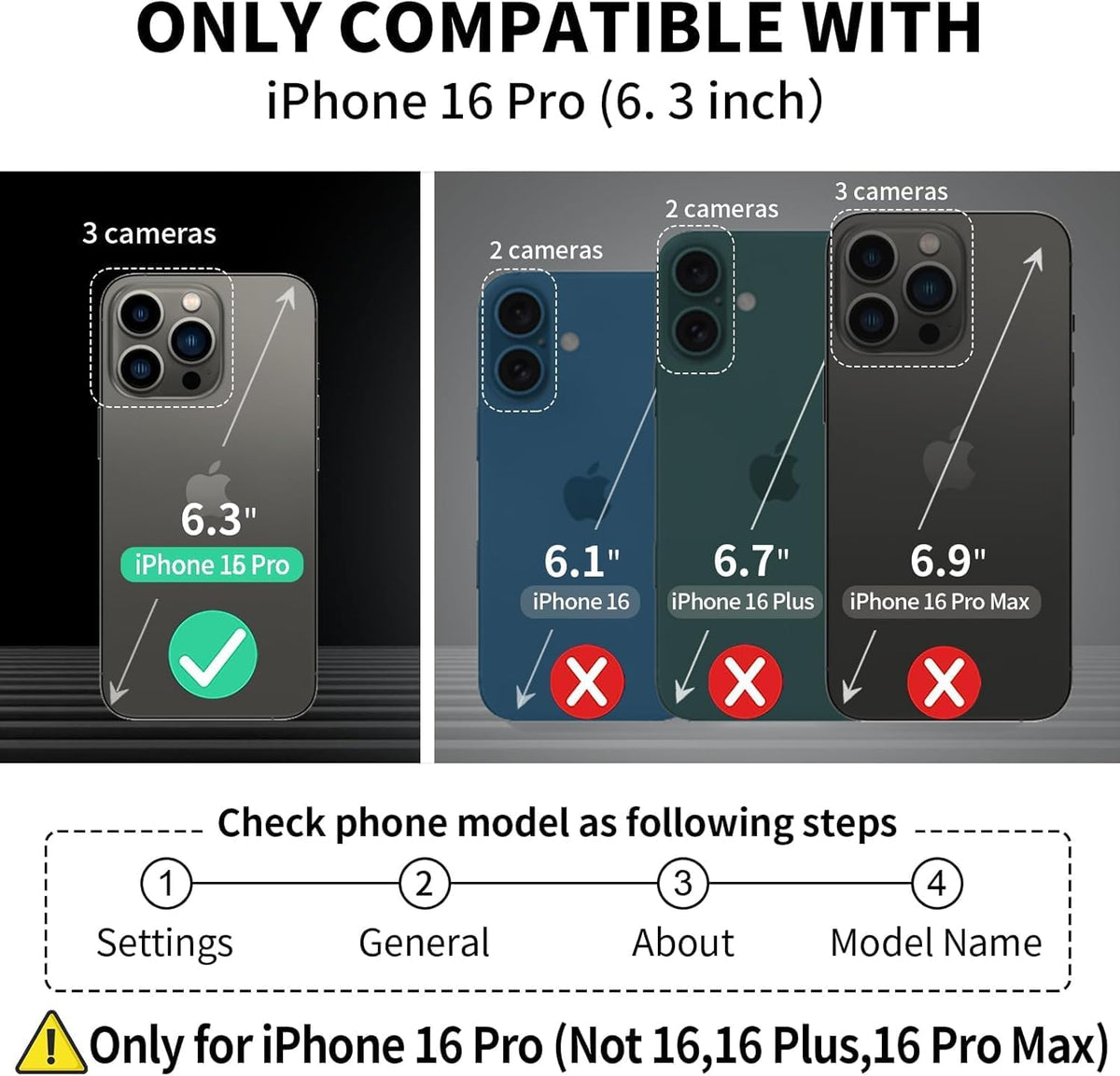 Compatible with iPhone 16 Pro Wallet Phone Case-PU Leather Magnetic Flip Cover with Credit Card Slots,Zipper Pocket & Detachable Wrist Strap,Shockproof Design,for Women and Men-Claret