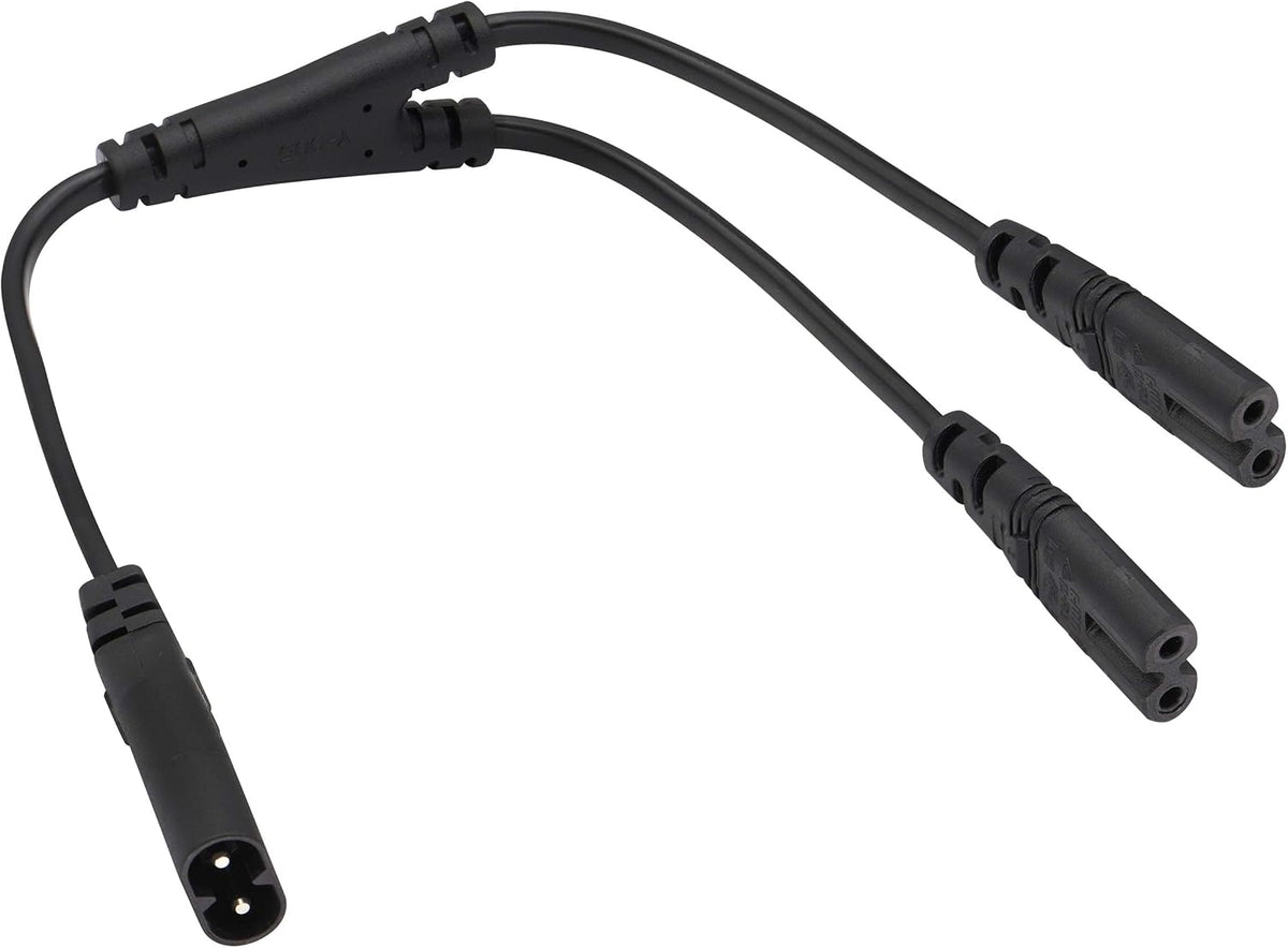 AAOTOKK (2 Pack) 320 C8 C7 Cable,10A 125V 8 C7 C8 (0.3m/1ft) (C8 2*C7) IEC to Dual Y Splitter Power AC Adapter Figure
