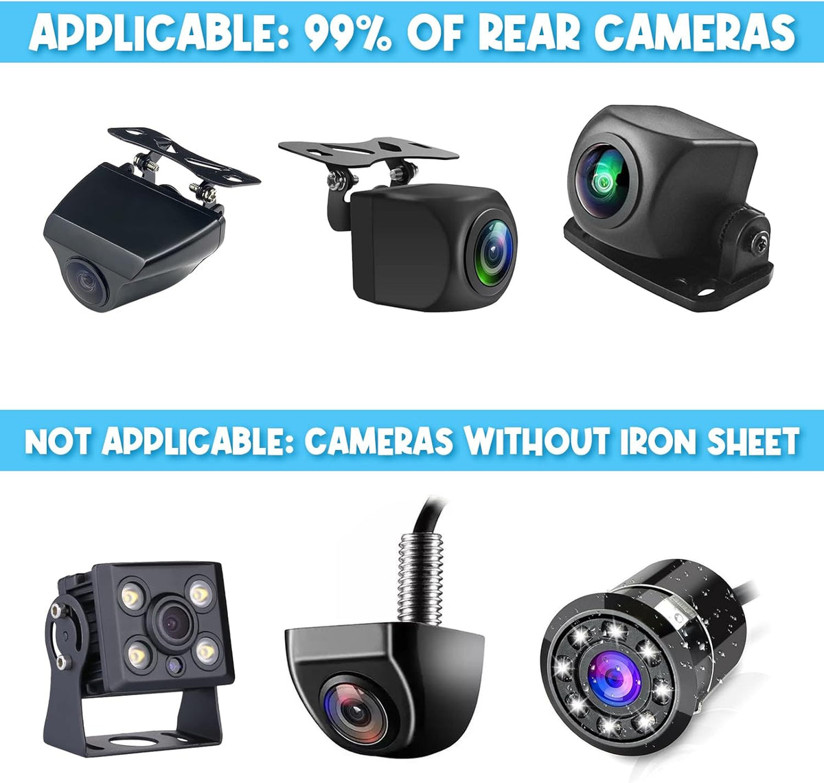 Giantree 2PCS Rear Camera Holder, Universal Dash Cam Rear View Camera Mount with A Screwdriver Tool, Adjustable Back