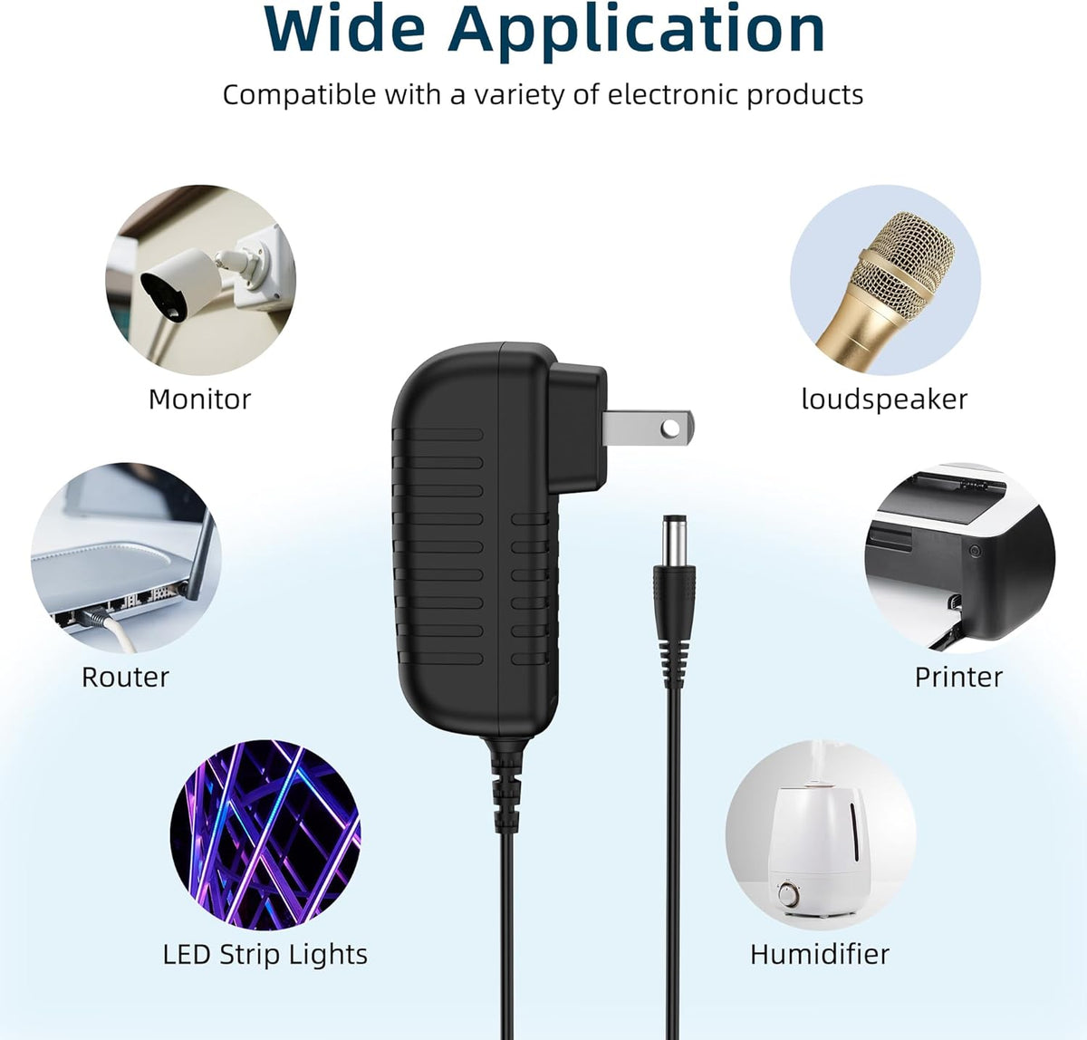 DHJWKFEDH HB24 HB32 HB32RX AC Adaptor Charger Compatible with HelloBaby Wireless Audio Video Baby Monitor Power Supply