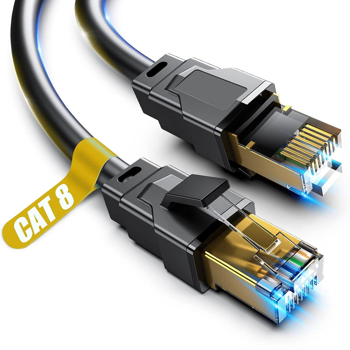 8 20FT, 26AWG 40Gbps 2000MHz, RJ45 PS5 Vabogu Cat Ethernet Cable Heavy Duty High Speed Gold Plated Shielded