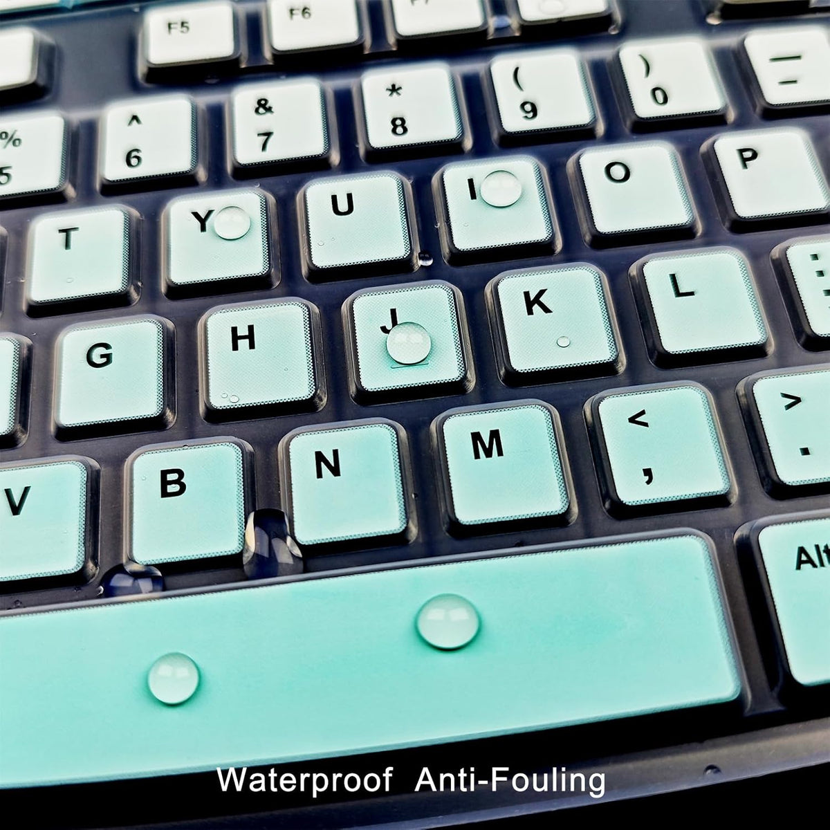Keyboard Cover Silicone for Logitech K200 K260 K270, Keyboard Cover for Logitech K200 K260 K270 Ergonomic Wireless Keyboards, MK200 MK260 Keyboard Skin Waterproof Dustproof (Mint Green)