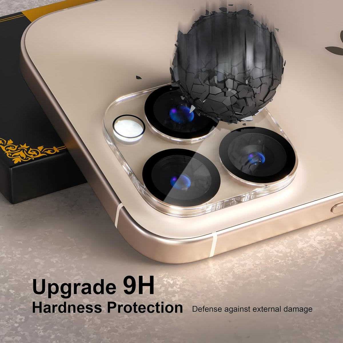 beuxece for 6 Pack iPhone 16 Pro/iPhone 16 Pro Max Camera Lens Protector [Drop Protection] [Case Friendly] [Easy Installation] 9H Tempered Glass Camera Screen Protector Cover Accessories, Clear