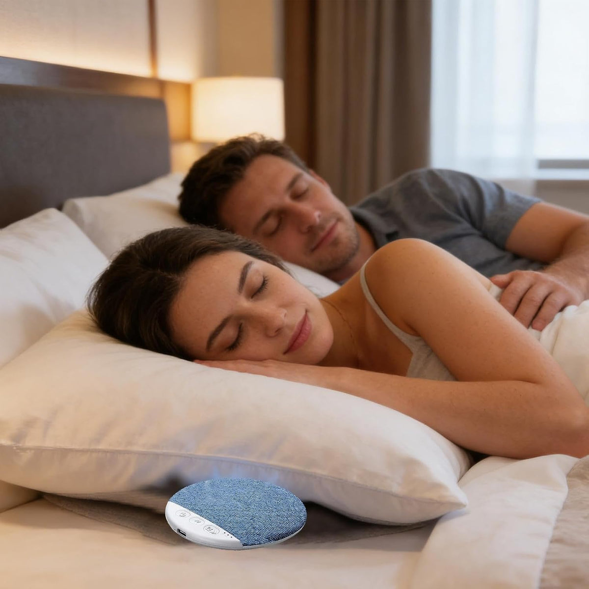 Generic Under Pillow Speaker for Sleeping, Rechargeable Wireless Sound Machine with Timer, Ultra Thin White Noise