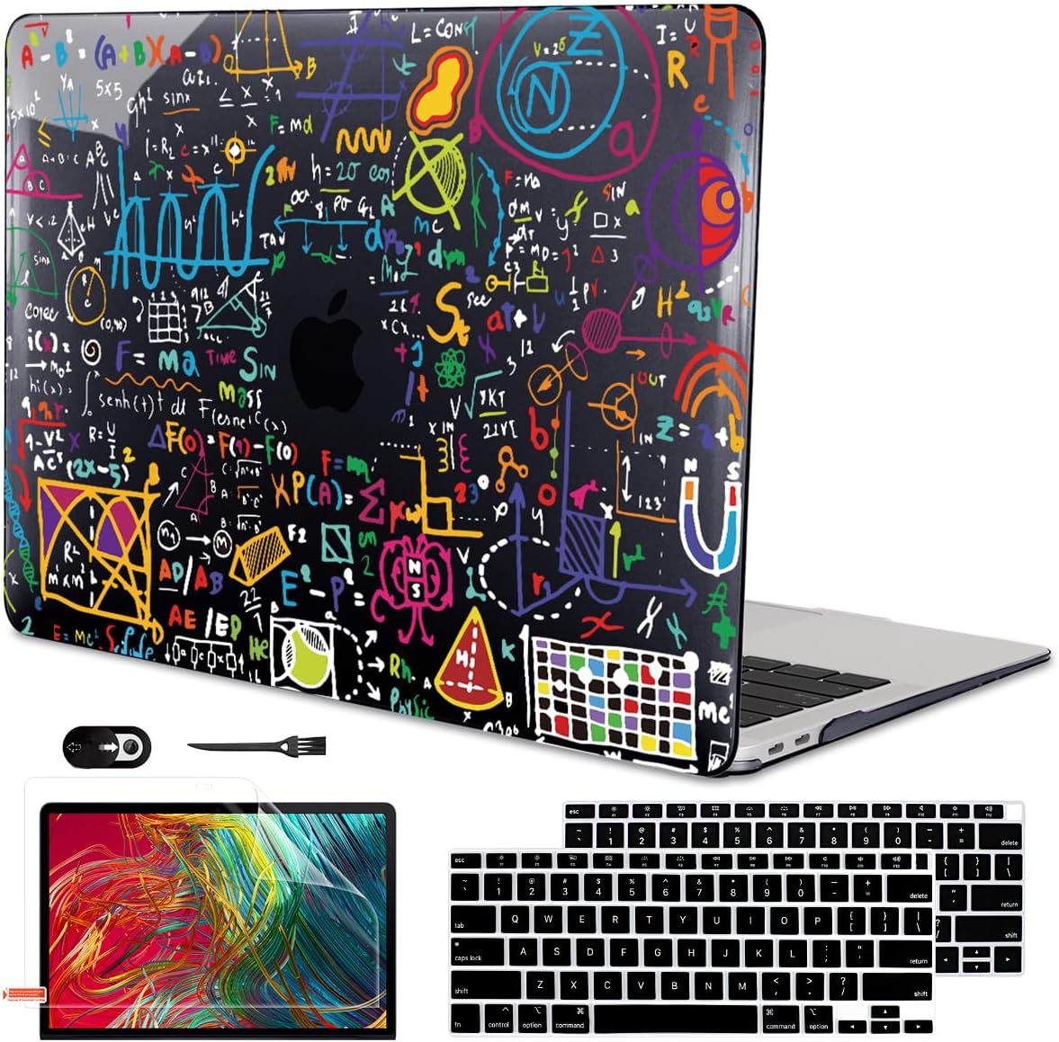 for MacBook Air 13 Inch Case 2018 2019 2020 2021 Release A2337 M1 A1932 A2179 Touch ID, Plastic Hard Case Keyboard Skin Screen Protector Webcam Cover for Mac Air 13 2021, Abundant Formula