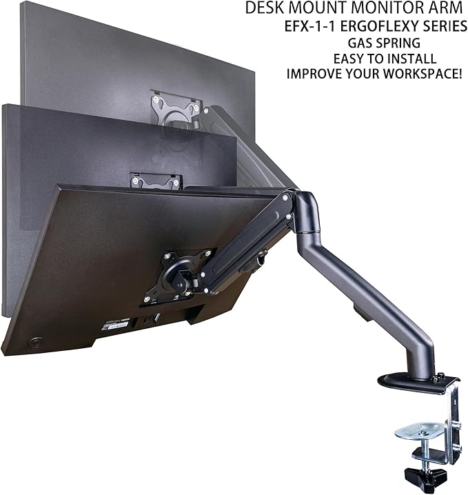 Lenovo ThinkVision 22 FHD IPS Monitor with 4ms Response Time Anti-Glare VESA Mount (100 x 100mm) Adjustable Height Tilt Swivel Pivot HDMI w/DKZ Hub &amp ErgoFlexy Single Mount Arm