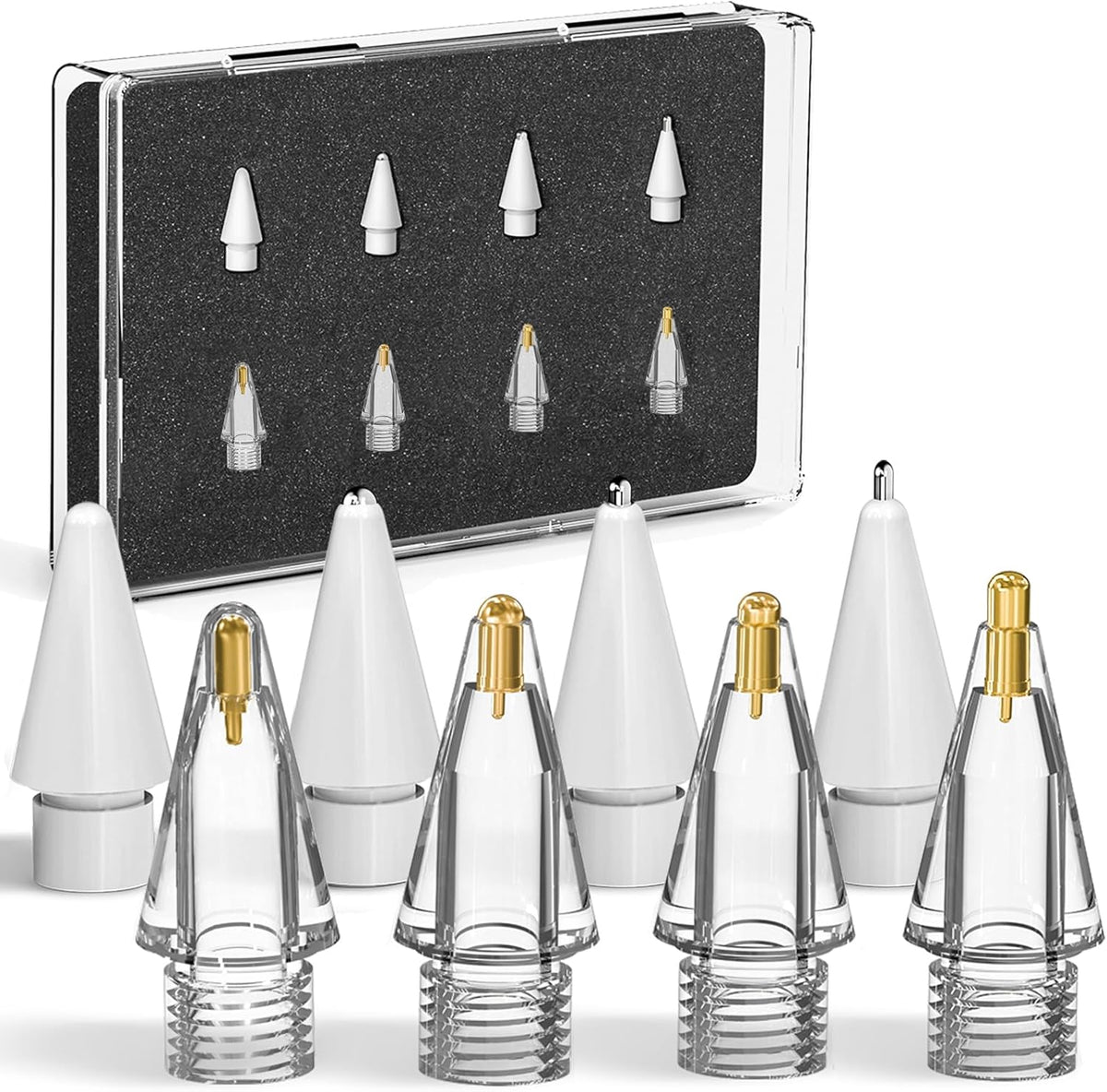 8 Pack for Apple Pencil 2nd Generation Tips,Upgraded Replacement Pencil Nibs for Apple Pencil Tips and Apple Pencil 1st Generation,Accessories Compatible with Apple Pencil 2 Gen iPad Pro Pencil Tips