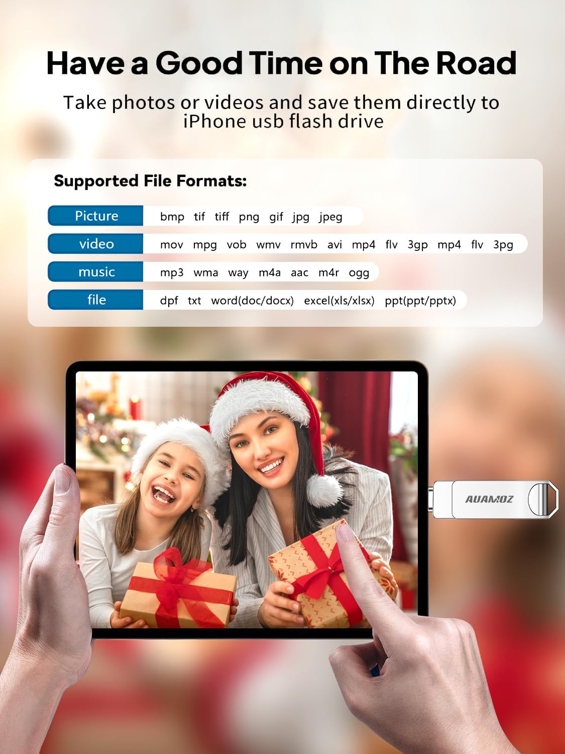 512GB Flash Drive Intended for iPhone, Memory Stick Storage Files Photos Videos Backup, Compatible with iPhone iPad Android PC, Plug and Play, No Application Required (Metal Silver)