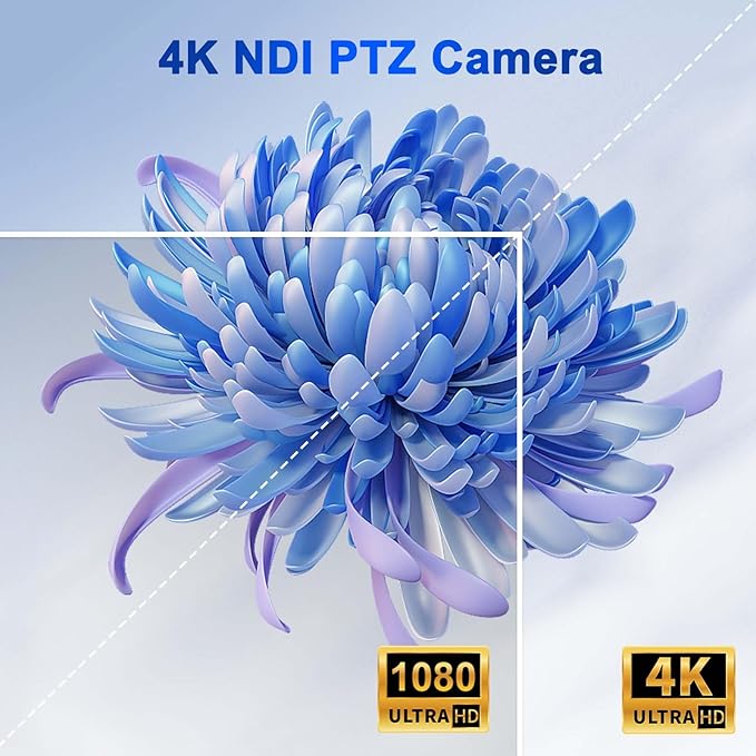 PTZ Camera 4K Ptz Camera with AI TrackingHDMIPOE Support 20X Optical Zoom Video and Network IP Live Streaming Simultaneous 3G-SDI and USB Video Output for Conferences Church Teaching