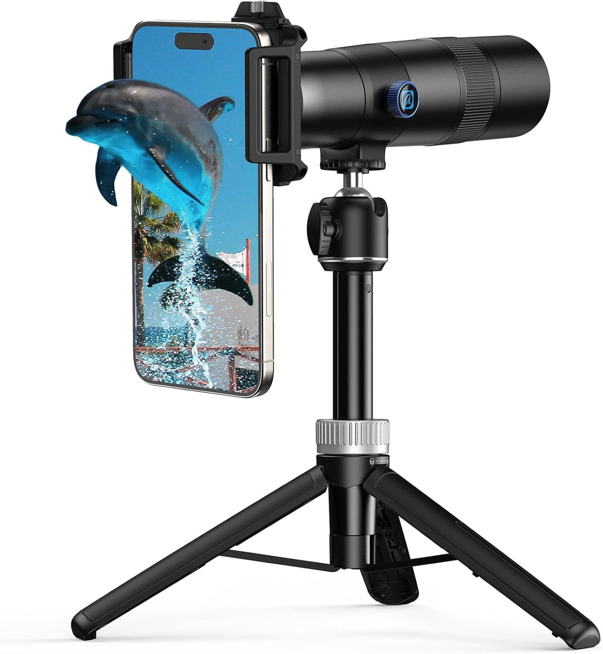 MIAO LAB 30X Telephoto Lens, High Power HD Telephoto Phone Lens with Adjustable Tripod and Universal Phone Clip, Phone Lens Attachment for Android & iPhone
