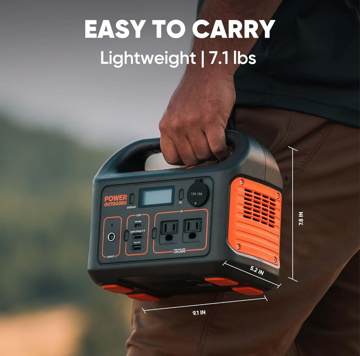 Jackery Solar Generator 300, 293Wh Backup Lithium Battery with 1XSolar Panel SolarSaga 100W, 110V/300W Pure Sine Wave AC Outlet for RV Outdoors Camping Travel Blackout