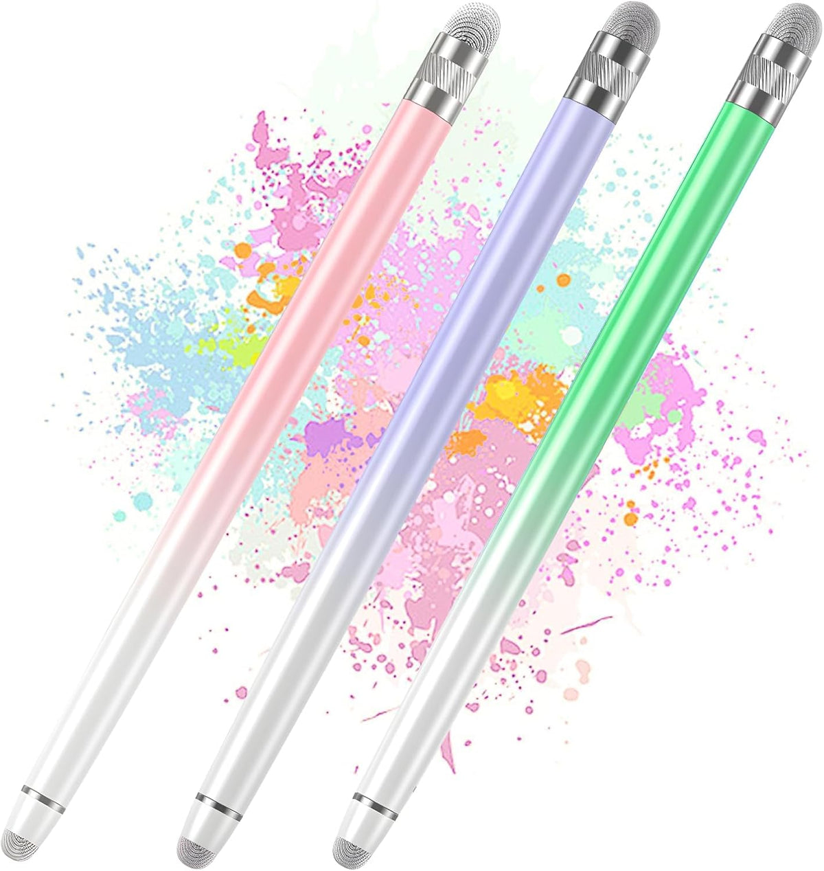 Bopomofo 3PCS Stylus Pen for Touchscreen,Stylus Pen for iPhone/iPad/Tablet Android/Microsoft/Surface, Compatible with All Touch Screens(Purple/Pink/Green)