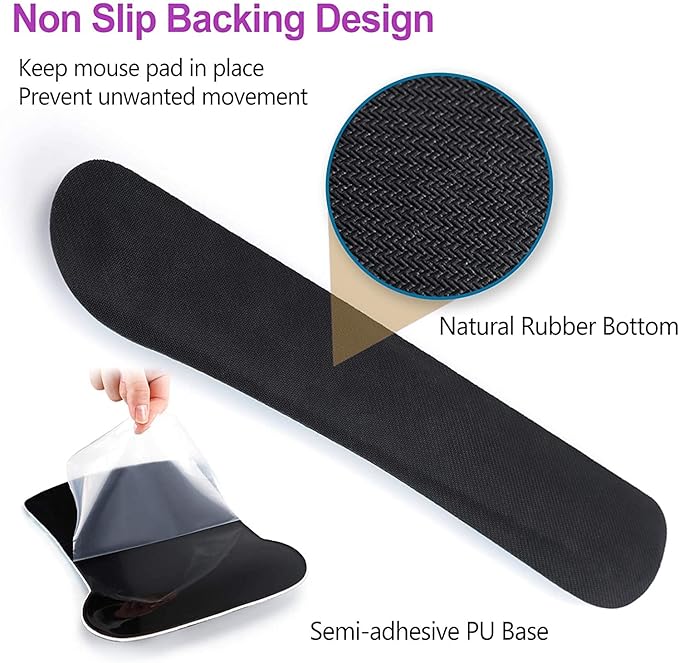 Keyboard Wrist Rest Pad and Ergonomic Mouse Pad Wrist Support Set Ocean Waves Coconut Trees on Sands Beach Seascape Scenery for Gaming Office Comfortable and Pain Relief with Coaster Set