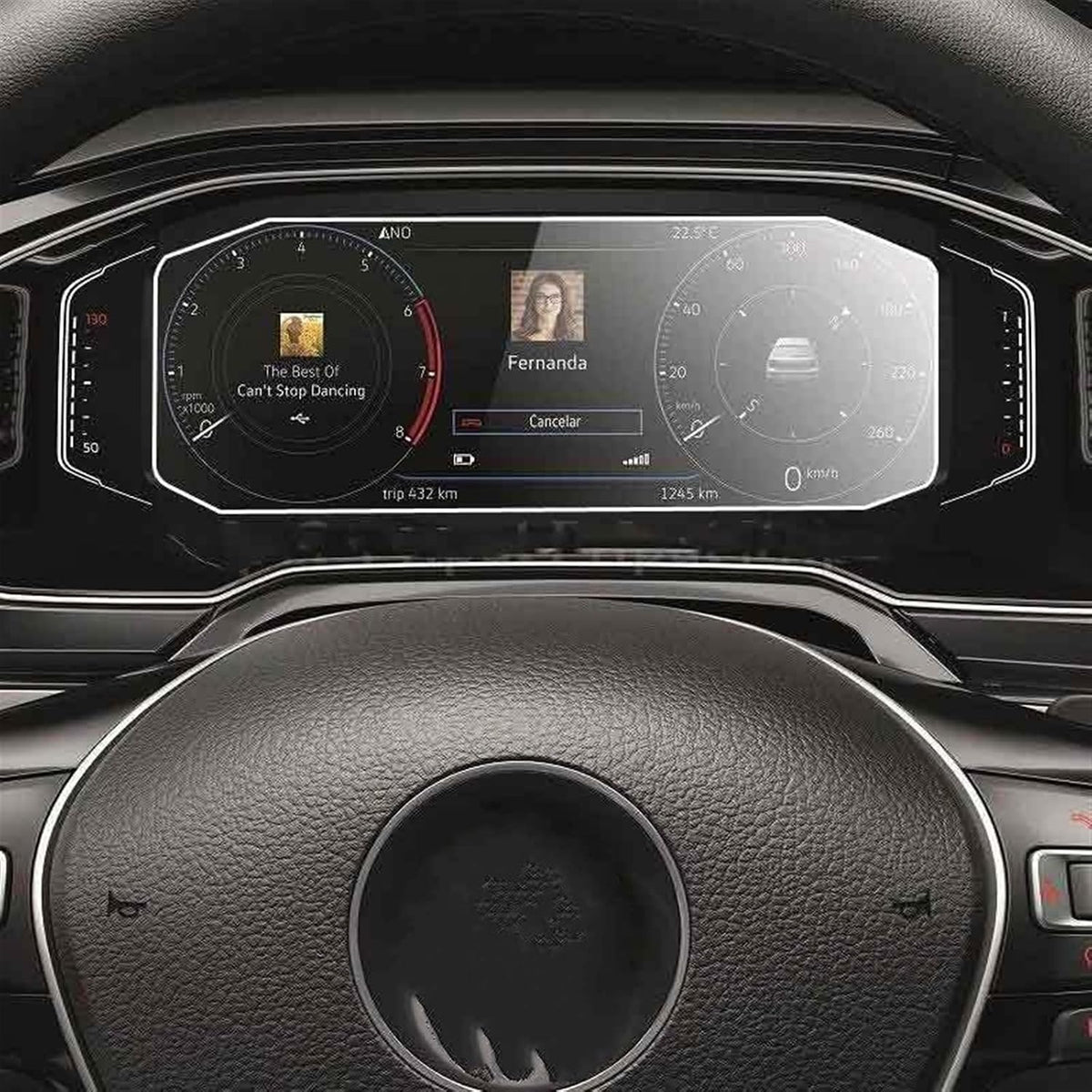 Generic 8 Inch 2018 2019 2020 Navigation Screen Film Compatible With For Virtus Tempered Glass Film Protector Car