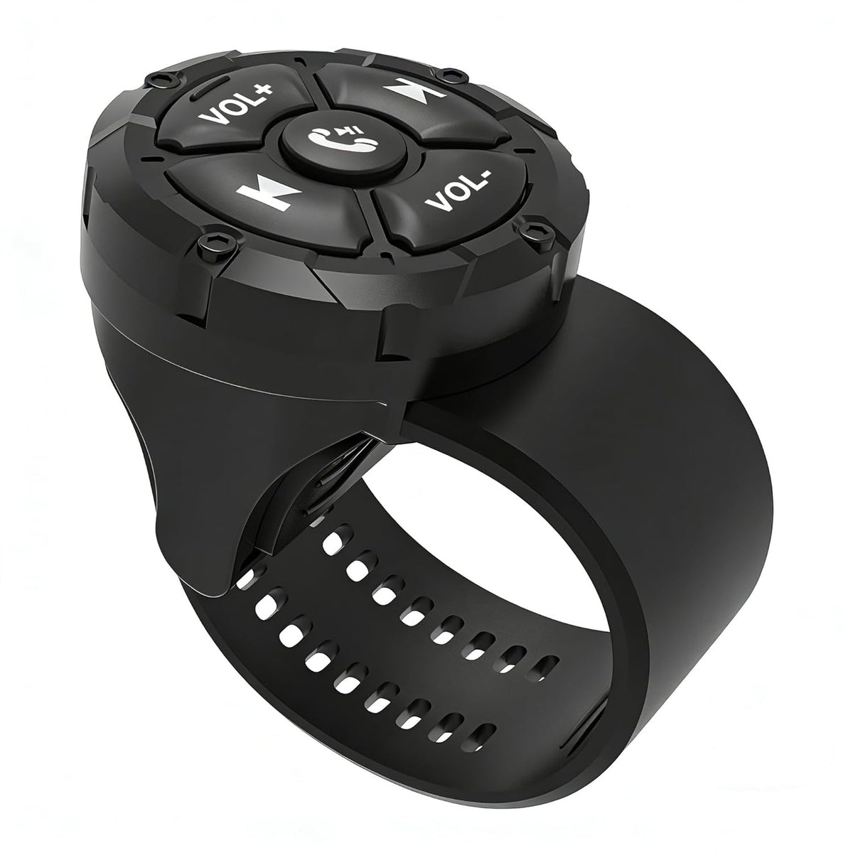 Bluetooth Media Button, Waterproof Wireless Music Controller for Car Steering Wheel, Bike & Motorcycle Handlebars