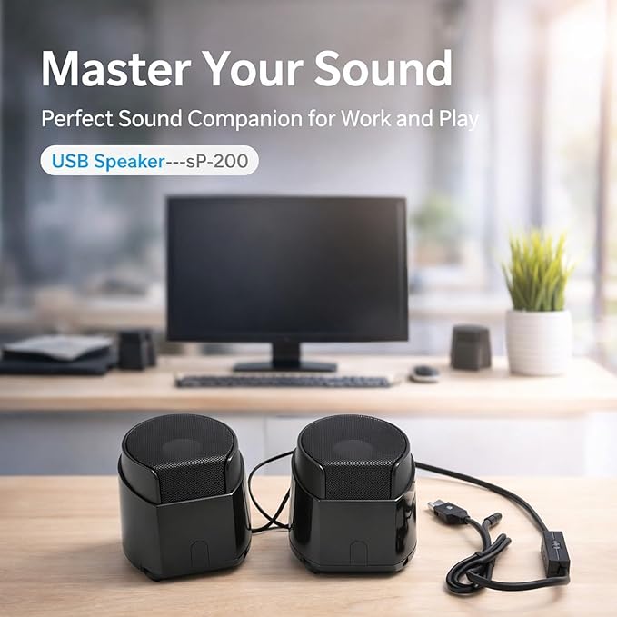 D2 USB Powered Speaker Home Portable Wired Speaker Subwoofer Multimedia Speakers for Computer Phone Laptop