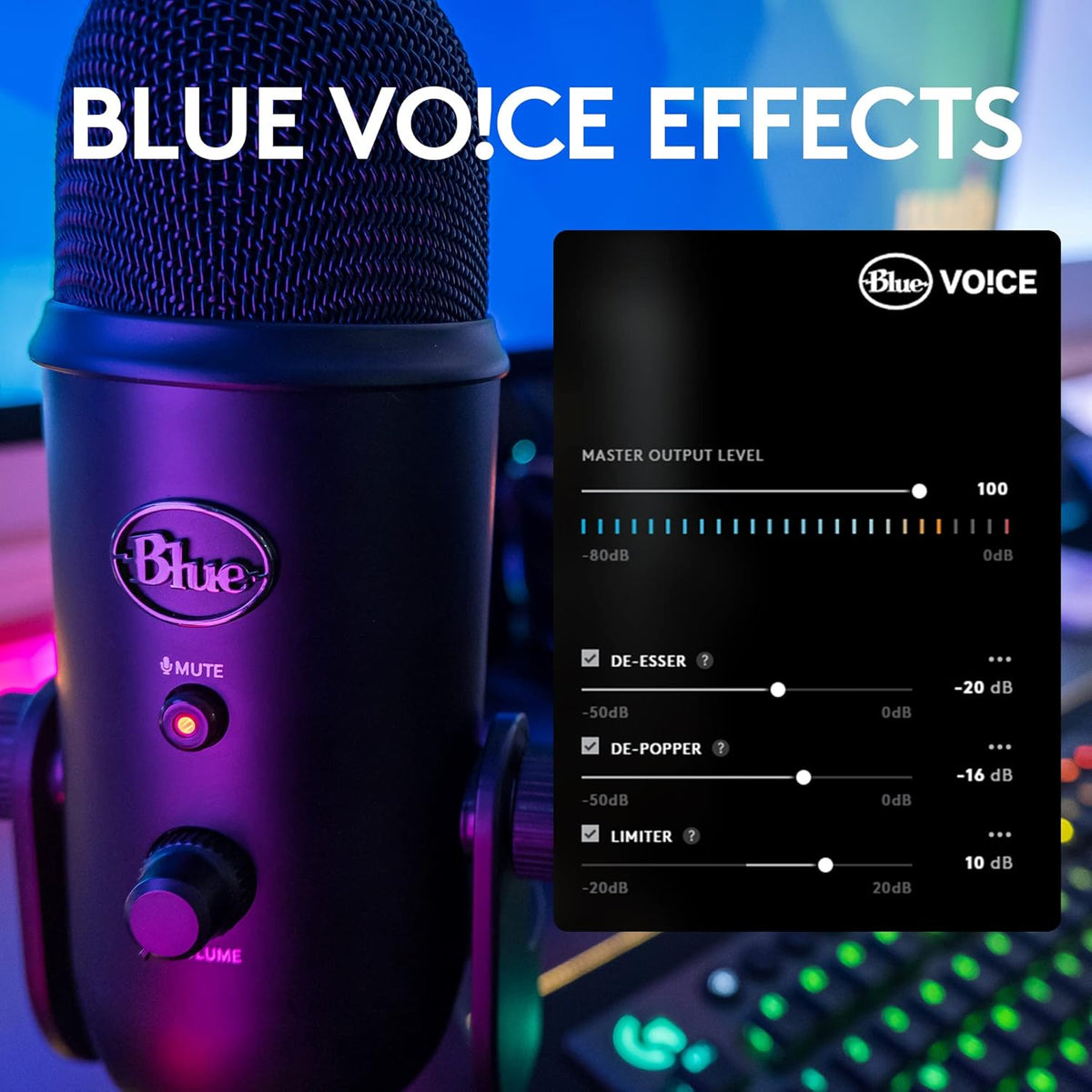 Blue Yeti Streaming Micophone Kit with Microphone for PC/Mac/PS4/PS5