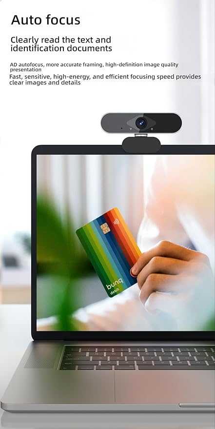 HD Webcam 4K/2K USB Camera for Desktop &amp Laptop - Plug and Play Facial Recognition Multiple Mounting Options