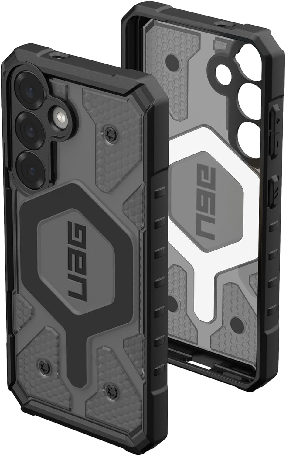 URBAN ARMOR GEAR UAG Designed for Samsung Galaxy S25 Case 6.2" Pathfinder Clear - Compatible with Magnetic Charging Transparent Rugged Military Drop Tested Protective Cover, Ash