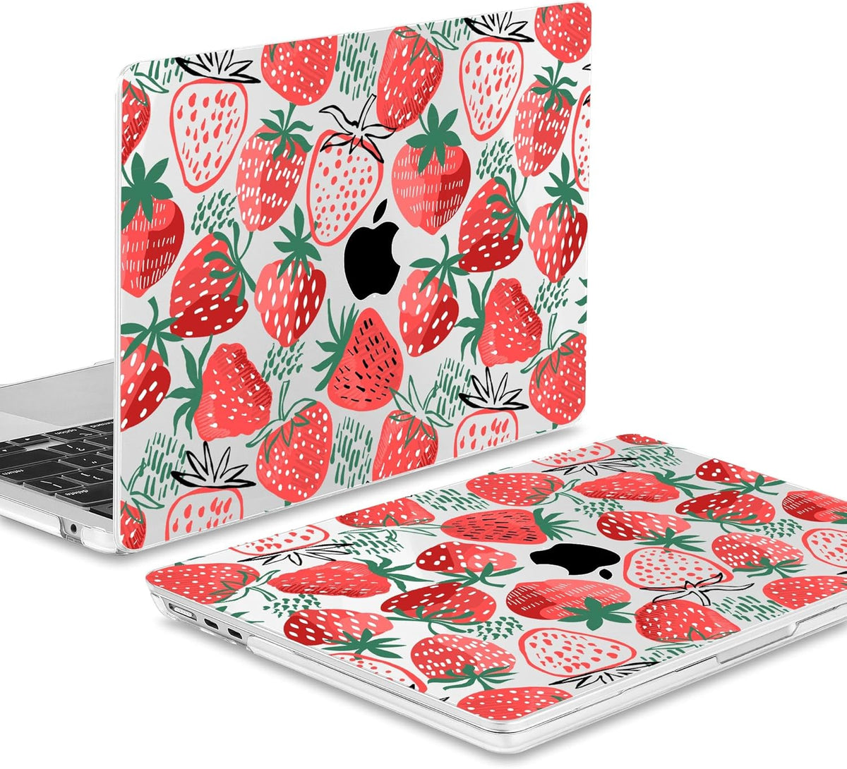May Chen for MacBook Air 13.6 Inch Case 2025/2024/2023/2022 Release (Model A2681 A3113 A3240, M2 M3 M4 Chip) – Hard Shell Laptop Cover with Keyboard Cover & Screen Protector，Strawberries