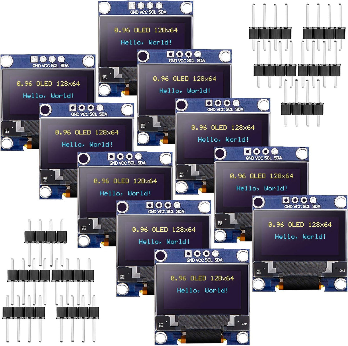 Frienda 10 I2C I2C Pieces OLED Display Module OLED Screen Driver IIC Tabellone Seriale con Display Auto-Luminoso