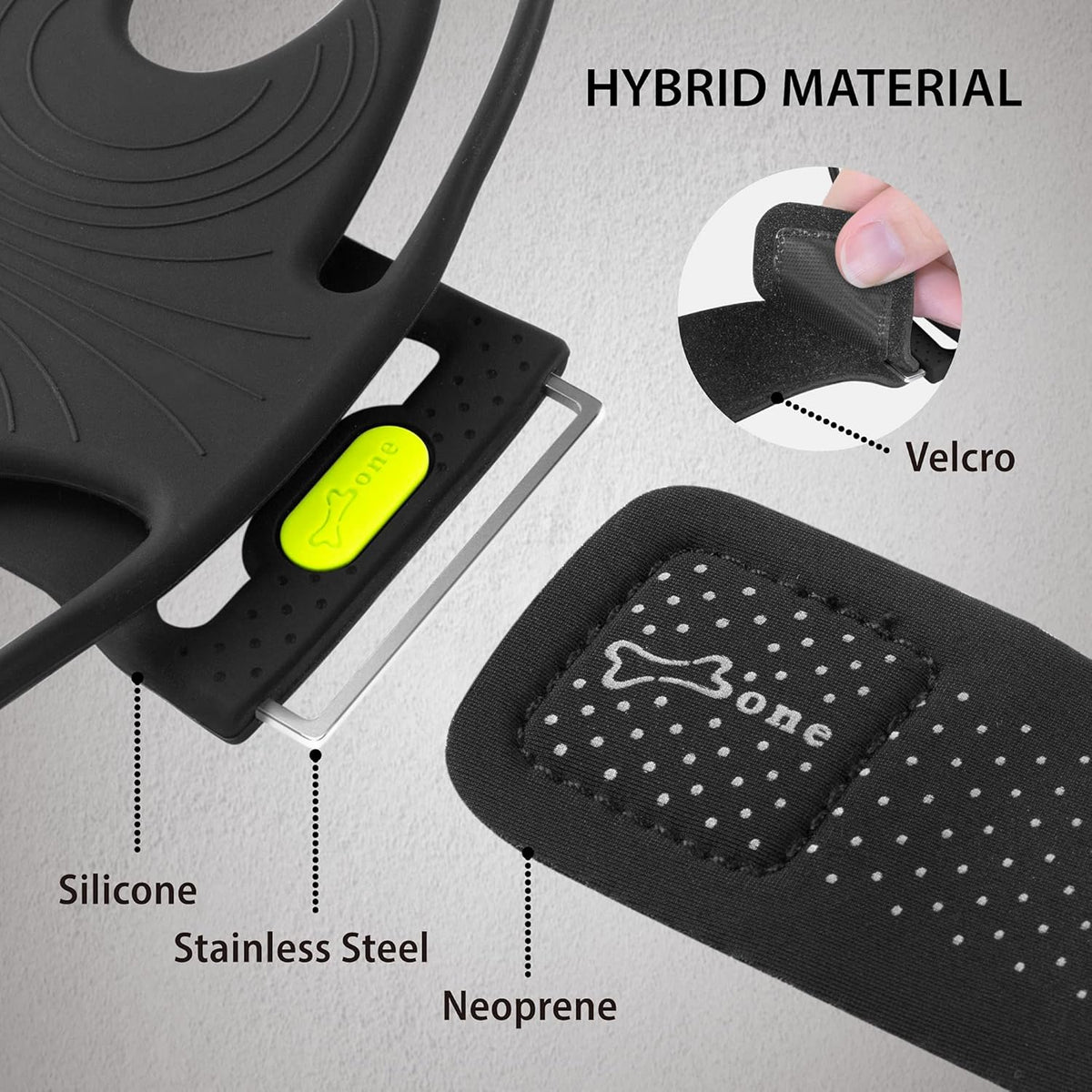 Bone Cell Phone Armbands+Sport Pocket, Run Tie 2+Pocket, L Arm Size, Fits Phone Size 4.7-7.2 Inches for iPhone 13 12 11 Pro Max XS XR X Samsung Galaxy