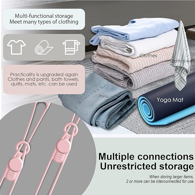 Nearockle Silicone Cable Ties Cord Organizer for Cable Management, 16PCS 4.2" and 7.1" Reusable Cable Organizer Electronic Accessories for Home, Office, Kitchen, School, Travel (Pink)