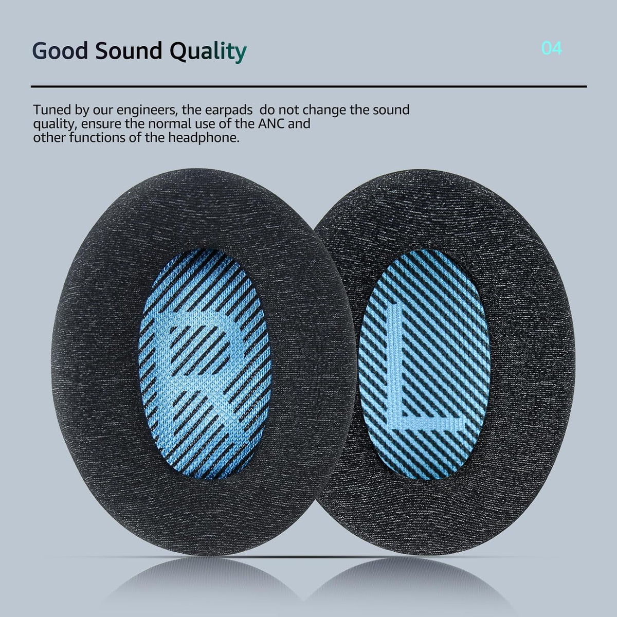 Fabric Comfort - Wzsipod Ear Pads for Bose Quiet Comfort 25/QC25 Headphones, Compatible with QC35 QC35ii QC45 QC15 & More Series, Replacement Exclusive Styles,s2