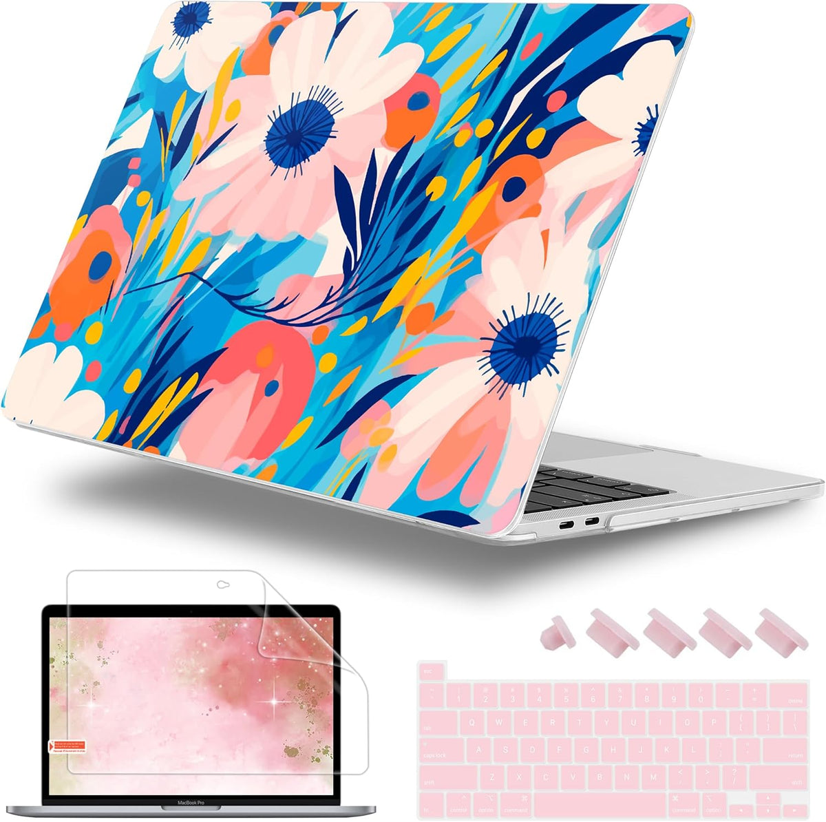 for MacBook Pro 16 inch Case 2019 2020 Release Model A2141, Plastic Hard Shell Cover with Keyboard Cover & Screen Protector for MacBook Pro 16 inch with Touch Bar & Touch ID, Ornament