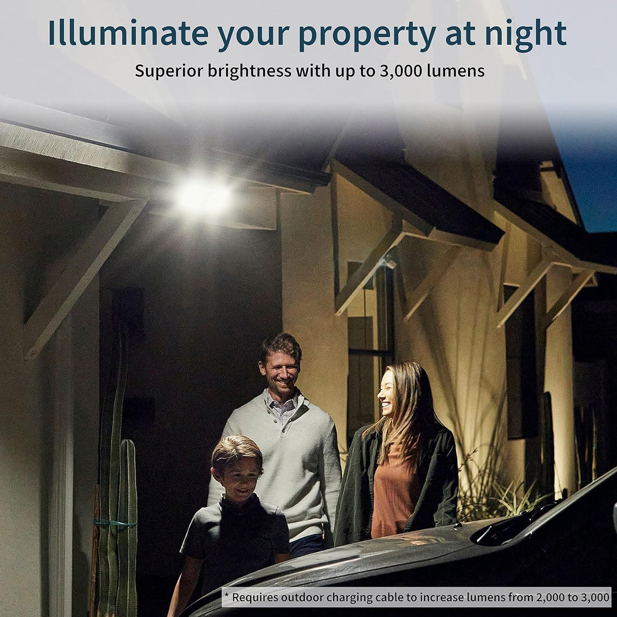 Arlo Pro 3 Floodlight Wireless Camera, Color Night Vision, Motion Sensor, 2-Way Audio, White, 1-Pack (Renewed)