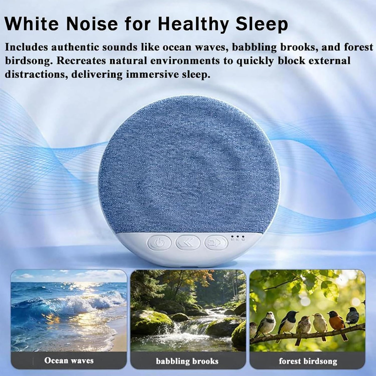 Generic Sleep Speaker, Professional Rechargeable Wireless White Noise, Sound Machine Sleeping Adults, Indoor Outdoor