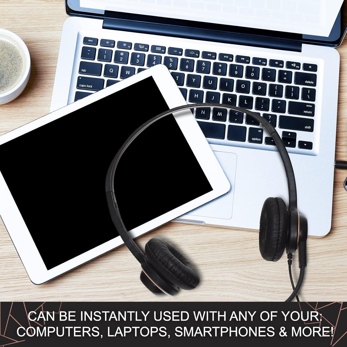 Bulk Headsets With Microphone (10 Pack) - Noise Canceling Computer Headset For Office, Meetings, Chat- Comfortable Over-Ear PC Headphones With Rotating Mic- 3.5 Jack For Universal Connectivity