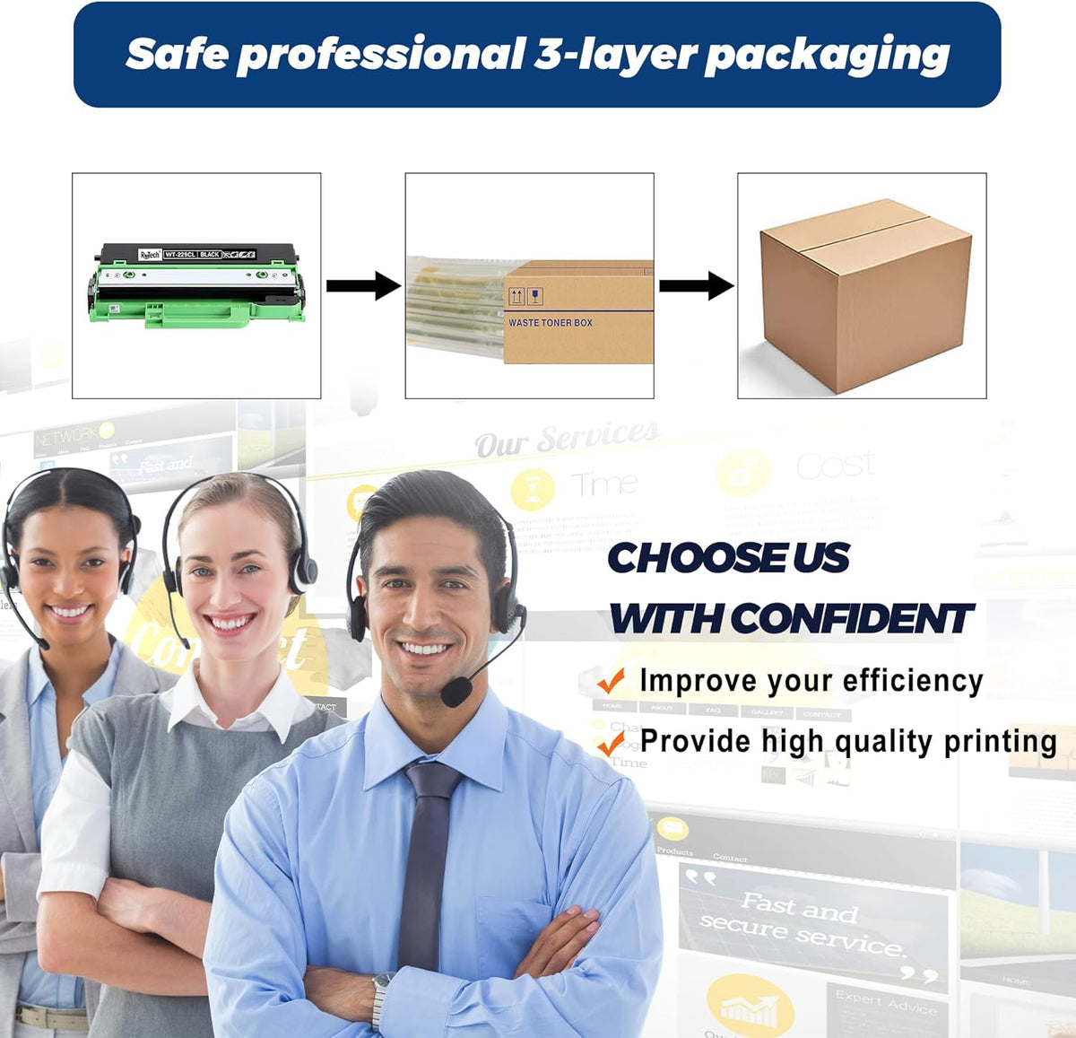 WT-229CL Waste Toner Box WT229CL Waste Toner Box Works with Brother HL-L3220CDW HL-L3280CDW HL-L3295CDW HL-L3300CDW HL-L8245CDW MFCL3720CDW MFC-L3765CDW MFC-L3780CDW and MFC-L8395CDW Printer