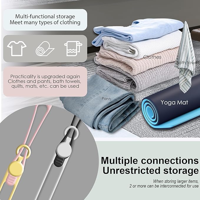 Nearockle Silicone Cable Ties Cord Organizer for Cable Management, 20PCS 4.2" and 7.1" Reusable Cable Organizer Electronic Accessories for Home, Office, Kitchen, School, Travel (5 Colors)