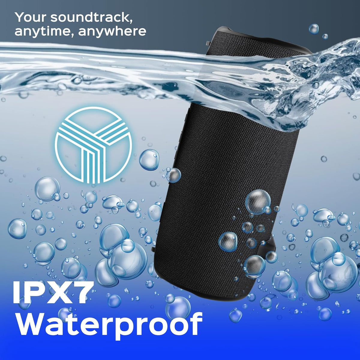 TREBLAB Ultra Loud Wireless Speaker - 60W Stereo Sound with Deep Bass, 20H Playtime, Powerbank, Waterproof, Loudest Portable Bluetooth Speaker for Home, Outdoor Party, Beach, Work, Travel, HD-Max