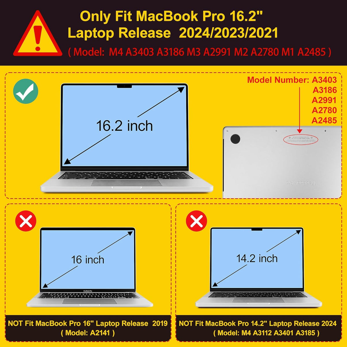 Mektron Case for 2025 MacBook Pro 16" M4 A3403 A3186 M3 A2991 M2 A2780 M1 A2485 (2021/2023/2024) Pro/Max with Touch ID, Hard Shell Plastic Laptop Cover Keyboard Cover Screen Protector, Colorful Lips