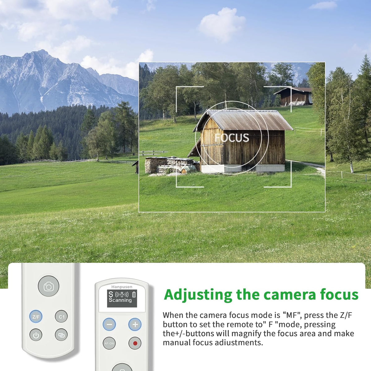 for Sony Rechargeable Wireless Remote Control - Camera Remote Shutter Release with Zoom Focus Compatible with Sony ZV-1/ZV-E10/RX0 II/A6100/A6400/A6600/A6700/A7R V/A7 IV/A7 III/A9 II/ZV-E1/ZV-1F