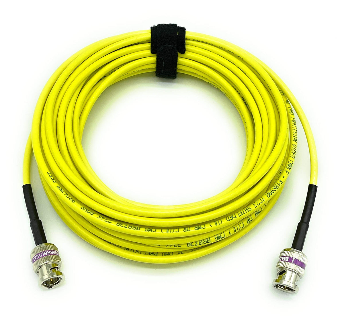 AV-Cables 12G 4K HD SDI BNC - BNC Cable 4855R Mini RG59 (1.5ft, Yellow)