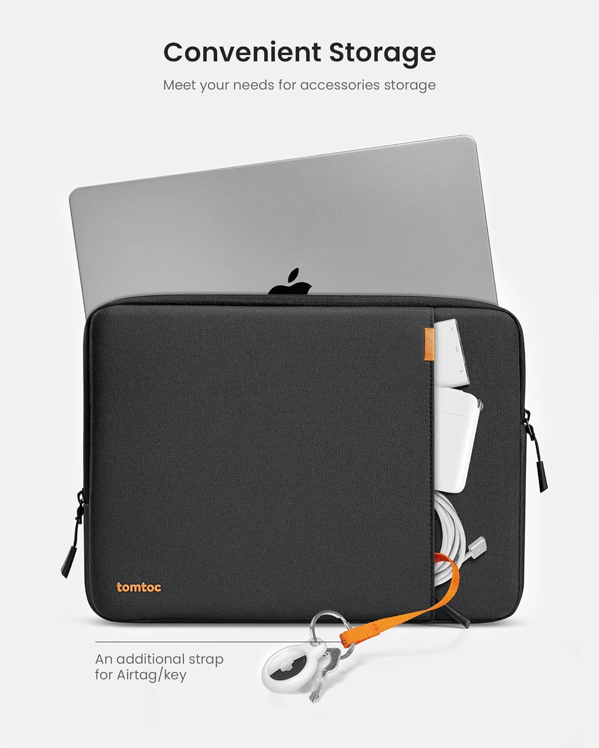 tomtoc 360 Protective Laptop Sleeve Set for 14-inch New MacBook Pro M4/M3/M2/M1 Pro/Max A3112 A3401 A3185 A2992 A2918 A2779 2024-2021, Water-Resistant MacBook Case Bag with Organized Accessory Pouch