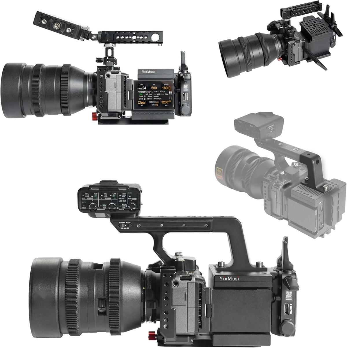 Camera Expansion cage Modular Camera Cooling Fan Cage Expansion Kit for DSLR Cooling/Mirrorless Accessories Installation