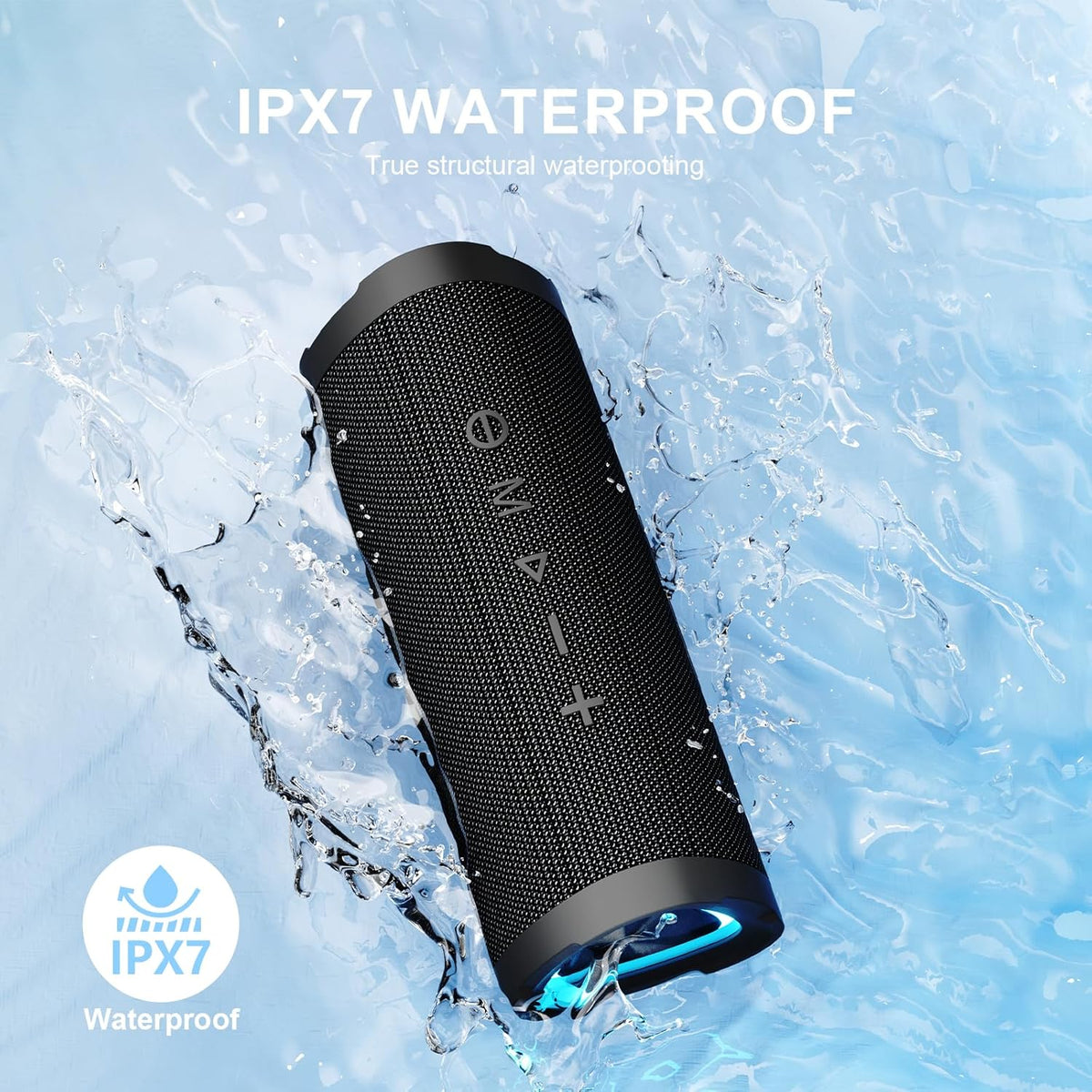 Vanzon V40 Bluetooth Speakers, Wireless Portable Bluetooth Speaker with IPX7 Waterproof, 24H Playtime, 24W Stereo Sound and TWS Dual Pairing, Great Choice for Gift