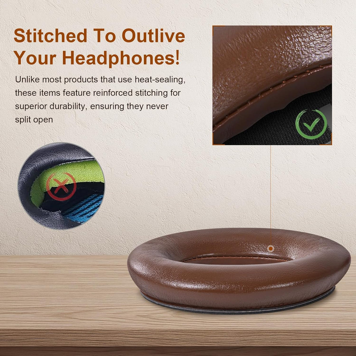 Aurivor Replacement Ear-Pads Cushions for Bose QuietComfort 45 35 35ii (QC-45 QC-35 QC-35 ii), Genuine Lambskin Ear Covers Compatible with QuietComfort SE (QC SE)/ New QuietComfort Headphones