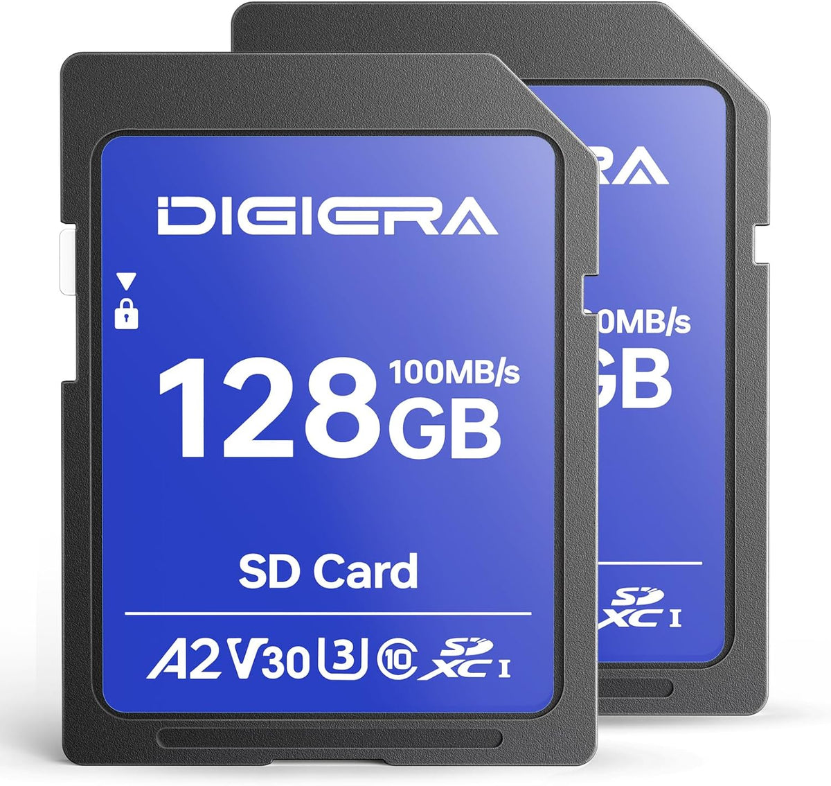 128GB CS100 SDXC UHS-I Memory Card - up to 100MB/s, C10, U3, V30, 4K UHD, SD Card for Computers, Digital Cameras, Home Theatre Devices, Car Navigation Systems (2 Pack)