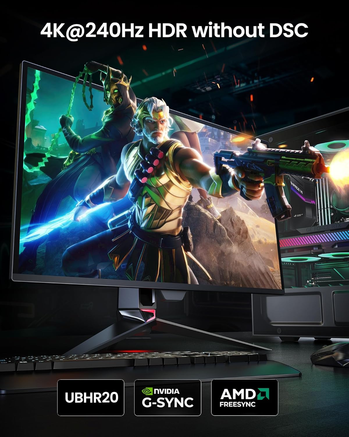 80Gbps 2.1 6.6FT/2M [8K@240Hz, 4K@540Hz 360Hz 240Hz] 2.1 16K, DP80 1.4, 5090 9070XT Silkland DisplayPort Cable [VESA