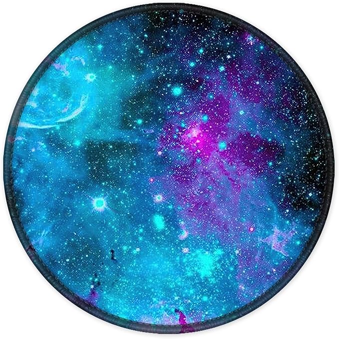 ITNRSIIET Round Mouse Pad with Stitched Edge Premium-Textured Waterproof Non-Slip Rubber Base Desktop Protection Mat Diameter 8.7 inches, Nebula Galaxy