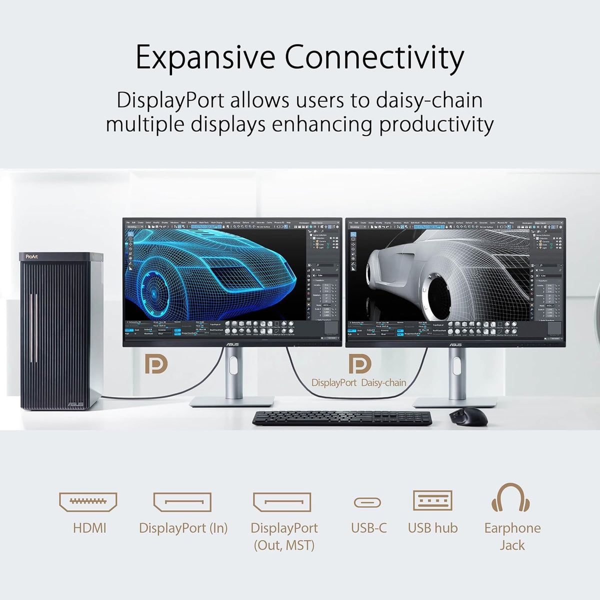 ASUS ProArt Display 24” (23.8 inch viewable) 1440P Professional Monitor (PA24ACRV) – IPS, QHD (2560 x 1440),Pre-Calibrated, 95% DCI-P3, ΔE < 2, Calman Verified, USB-C PD 96W, HDR400, 3 yr Warranty