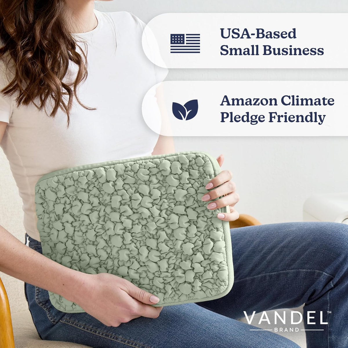 Vandel Puffy Laptop Sleeve Case, 13-14 inch Laptop Sleeve Bag Case 13.3 Inch, Compatible with Mac Air 13, MacBook Pro 13 in, MacBook 14 in, iPad Pro 12.9, HP Dell ASUS