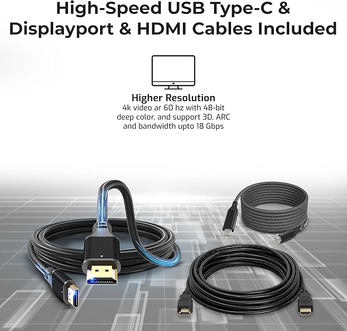 Dell WD19S Docking Station 130W (90W Power Delivery) Dell Docking Station for Laptop with 130W Power Adapter + HDMI + DisplayPort + USB-C Cable + Microfiber Cloth (Renewed)